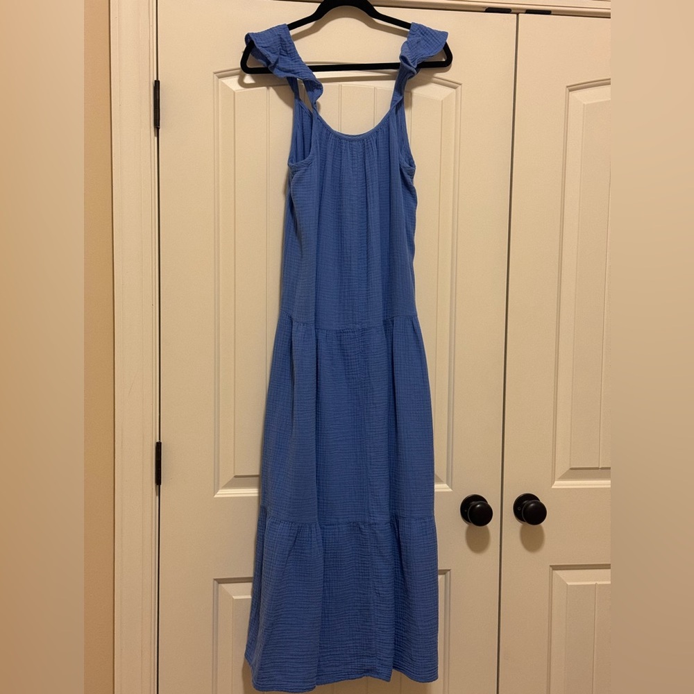 BANANA REPUBLIC blue maxi dress - L